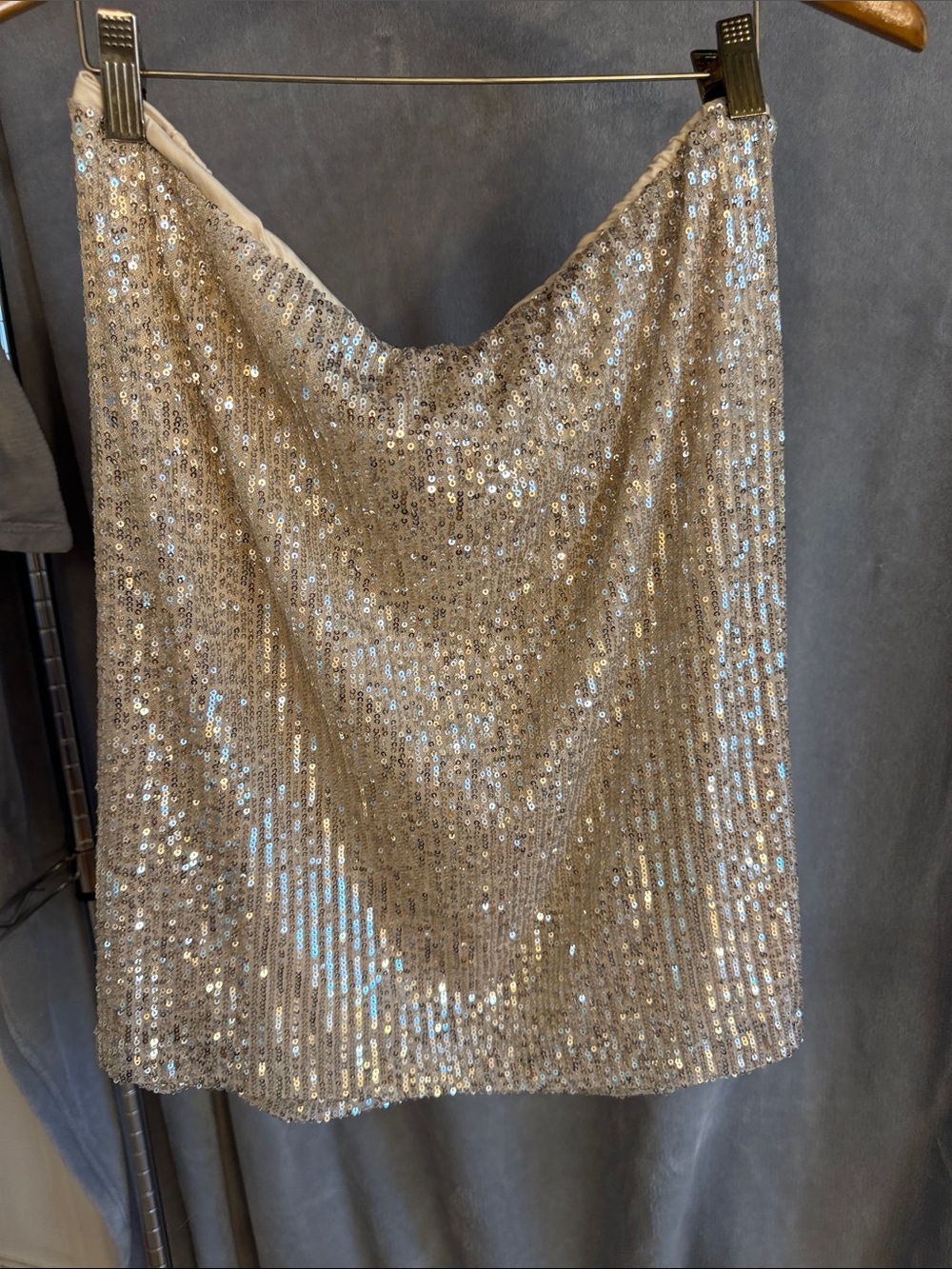 Old Navy Gold Sequin Mini Skirt
